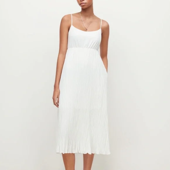 All Saints | Dresses | Nwt All Saints White Sleeveless Small Dot Mesh  Crinkle Dress | Poshmark